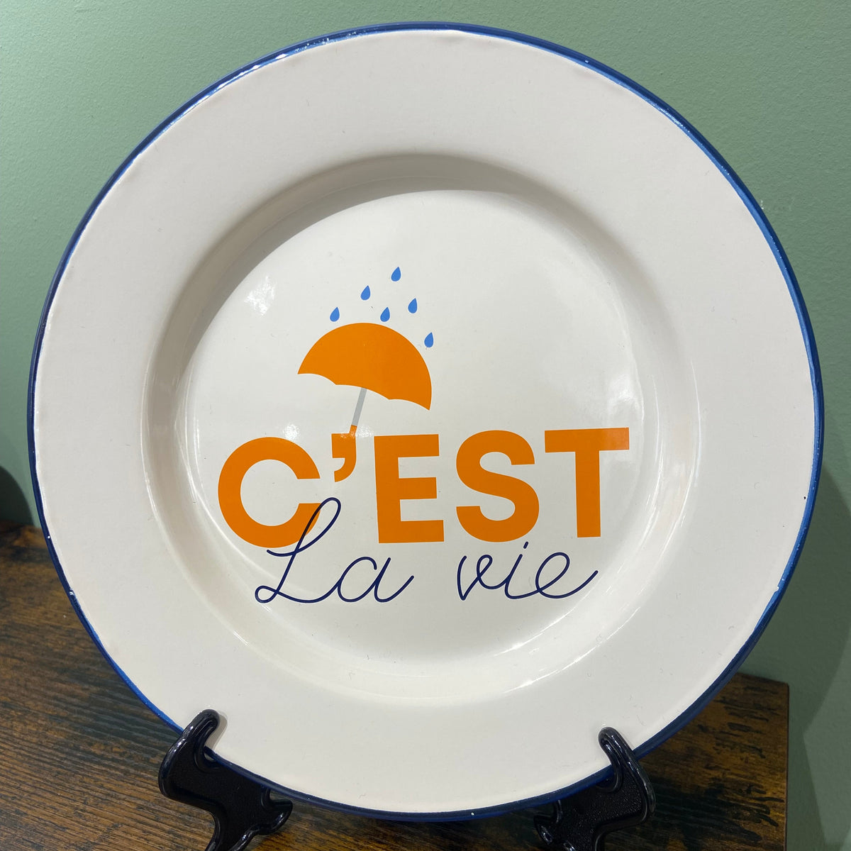 Piatto in latta - C’est la vie