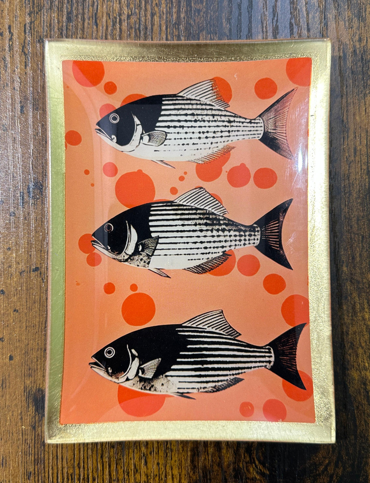 Piattino in vetro - Pesci