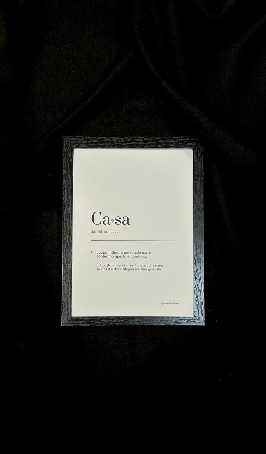 CASA - Definizioni - 13x18cm con cornice