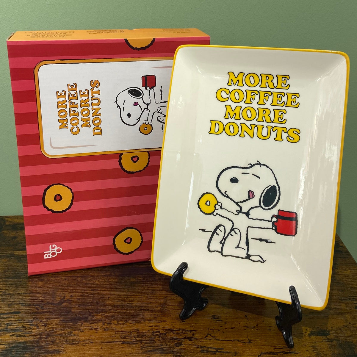 Vassoio snoopy - more coffee more donuts