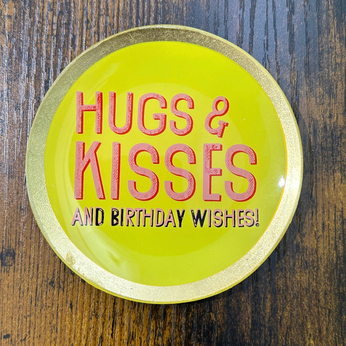 Piattino in vetro - hugs & kisses