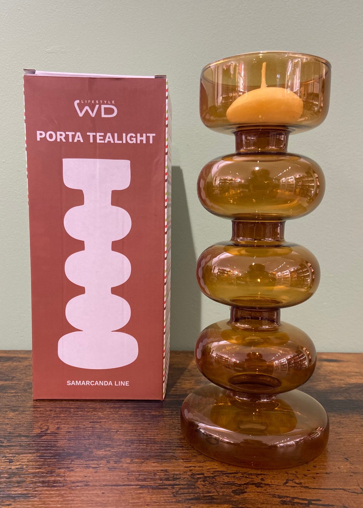 Porta tealight - Marrone