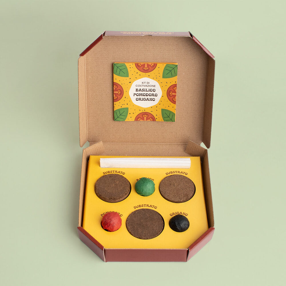 KIT COLTIVAZIONE - PIZZA - pomodoro, basilico, origano