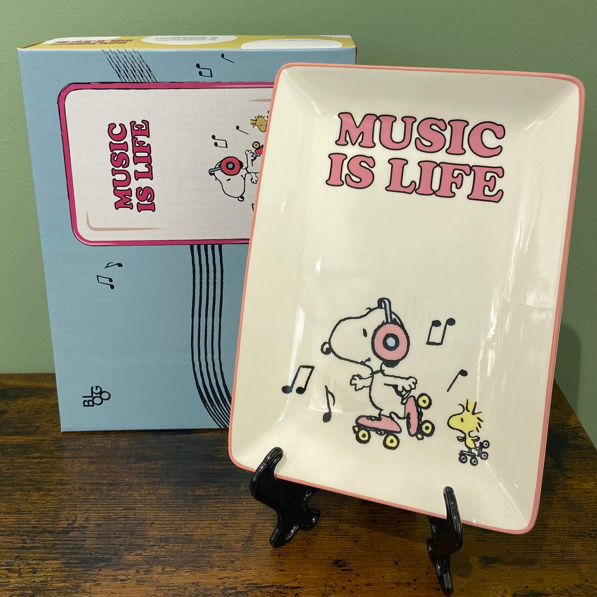Vassoio snoopy - music is life