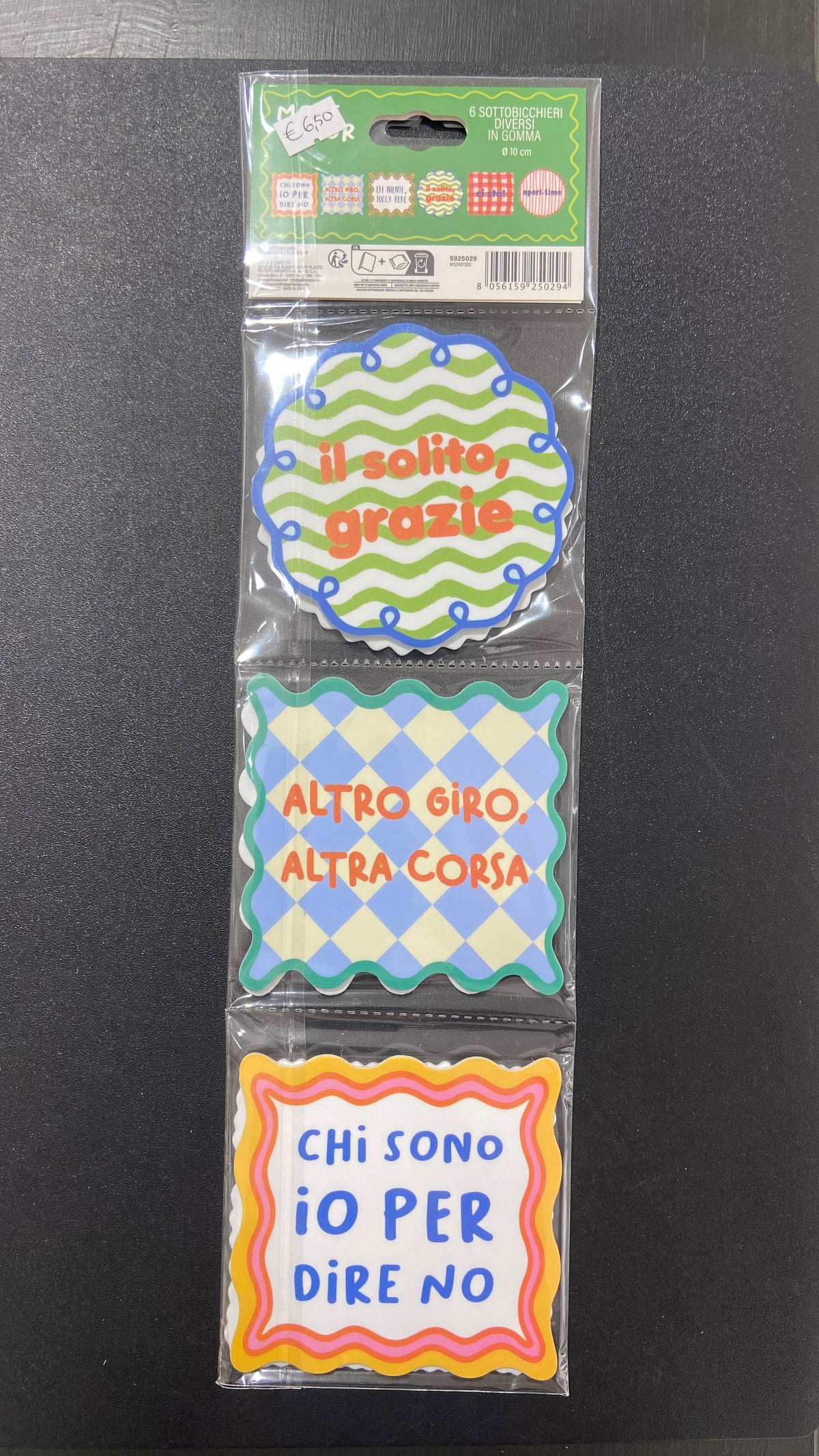 Set sei sottobicchieri - fantasie miste