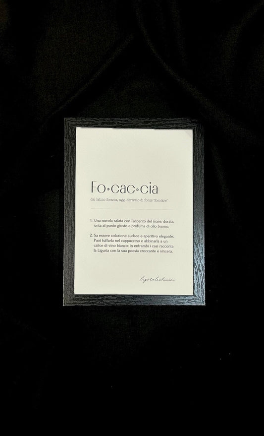 FOCACCIA - Definizioni - 13x18cm con cornice