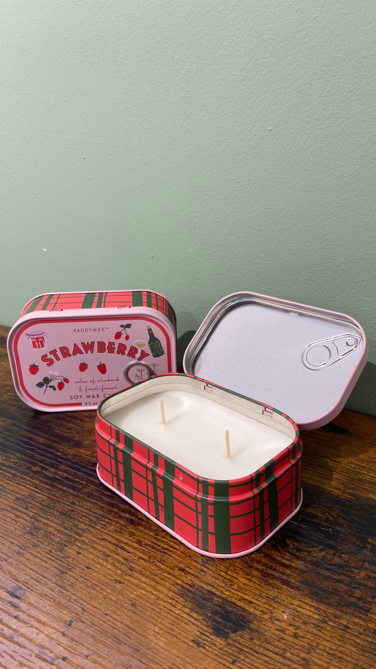 Candela in latta - Strawberry