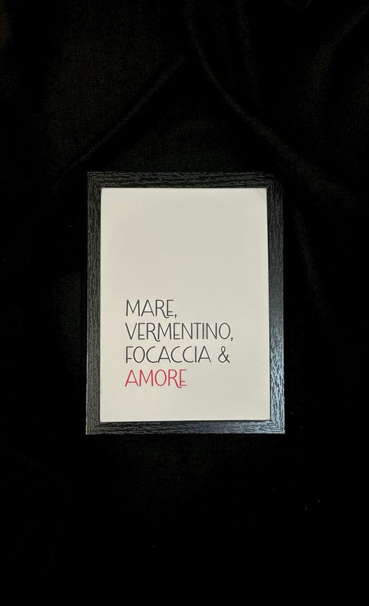 MARE e VERMENTINO - 13x18cm con cornice