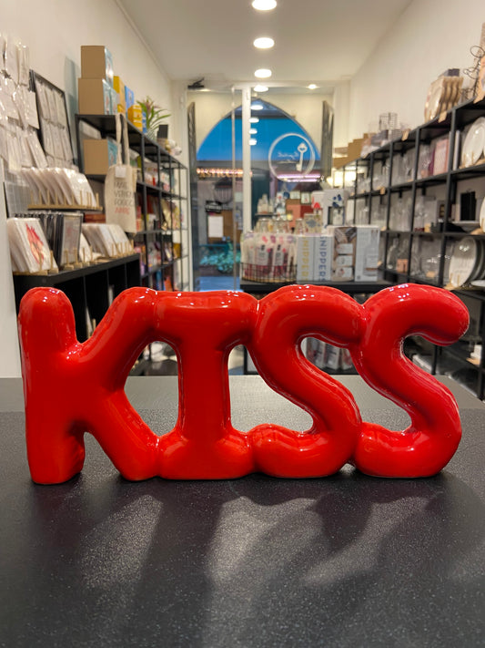 SCRITTA KISS - Rosso
