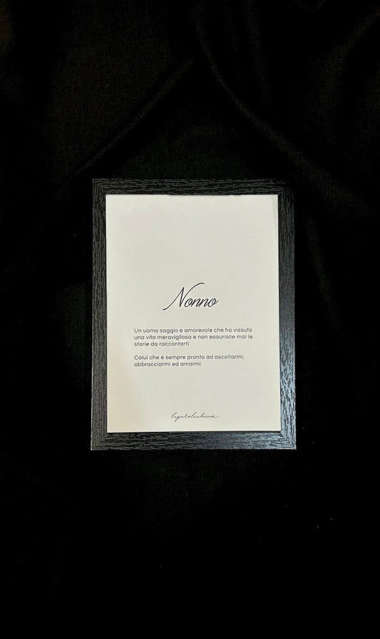 NONNO - 13x18cm con cornice
