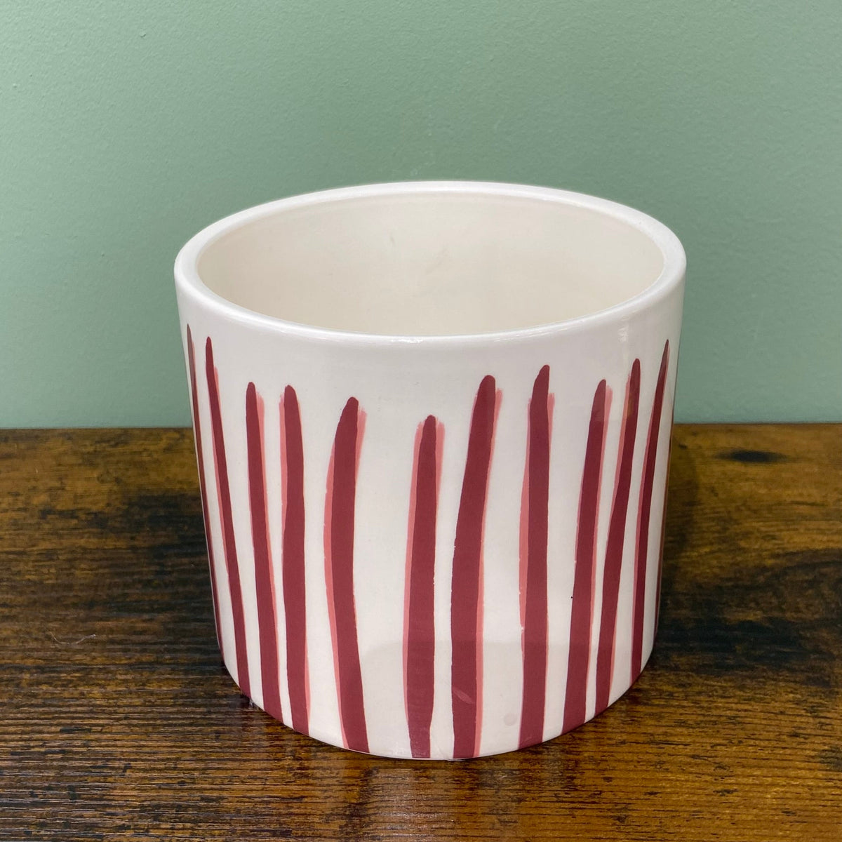Vaso a righe - bordeaux