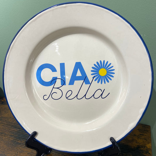 Piatto in latta - Ciao bella