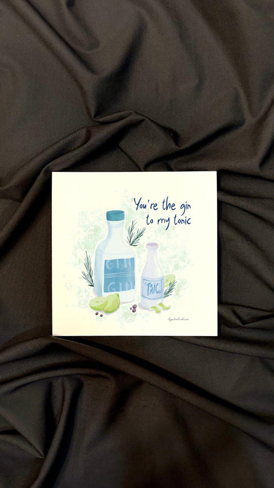 GIN TO TONIC - 20x20cm