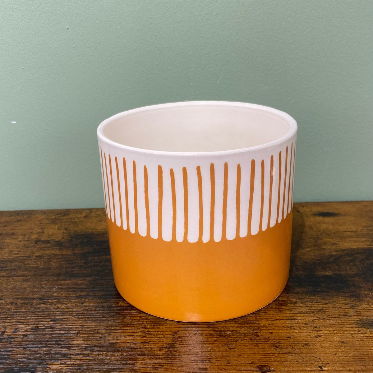 Vaso fascia e righe - senape