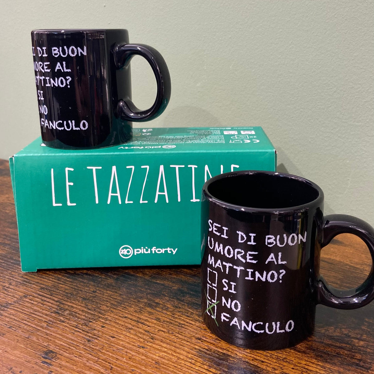 Set due tazzine - sei di buon umore al mattino?