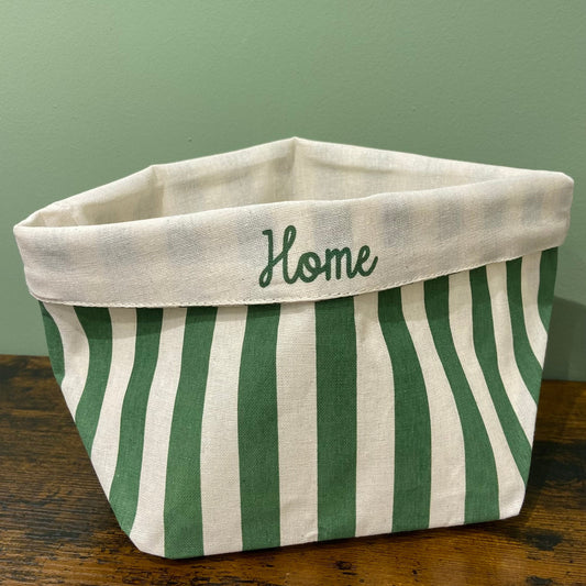 Cesta porta pane in tessuto - verde