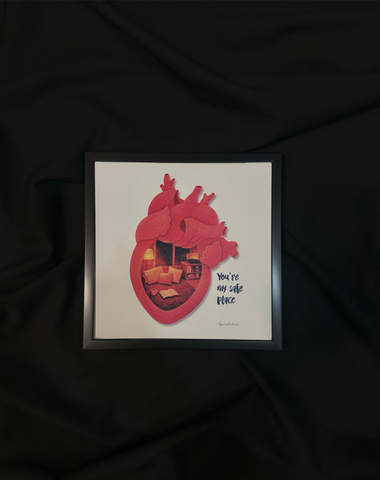 SAFE PLACE - 20x20cm con cornice