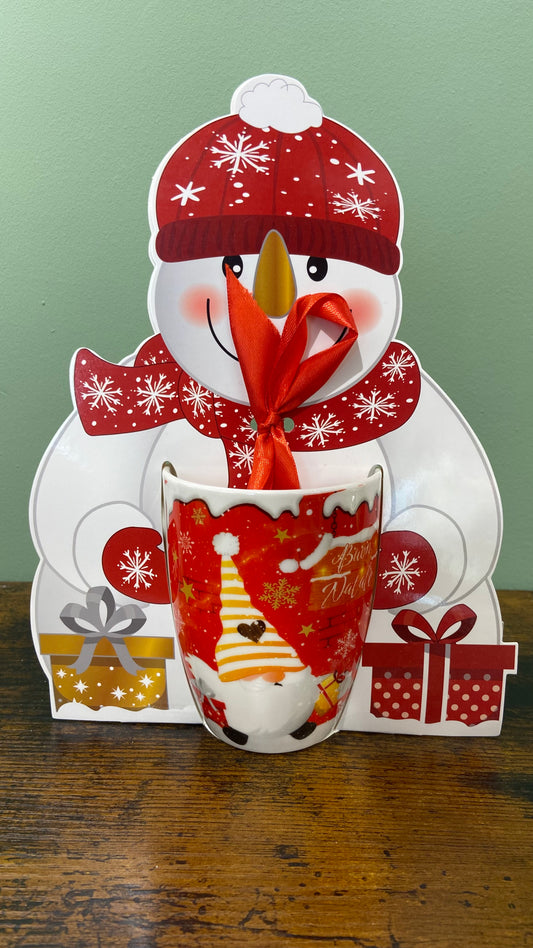 MUG natalizia - Babbo Natale e pupazzo di neve