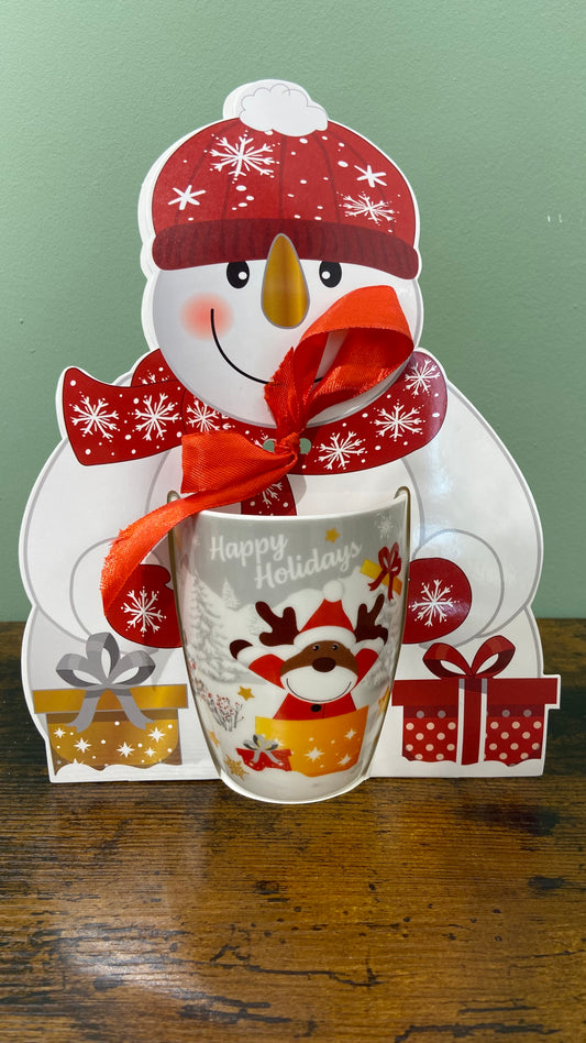 Mug natalizia - Renna e Babbo Natale