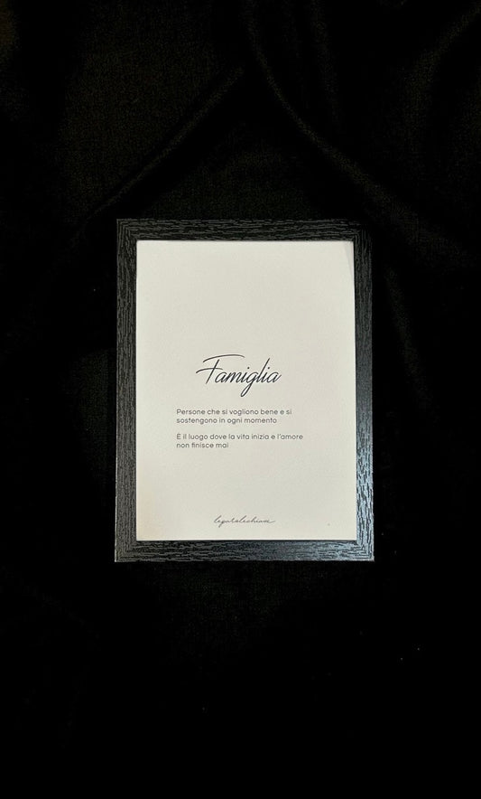 FAMIGLIA - 13x18cm con cornice