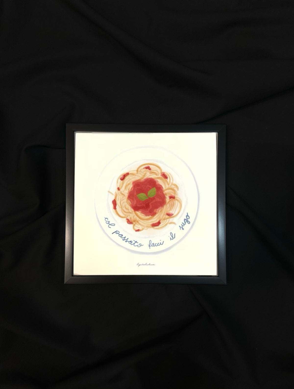 PAST-FOOD - 20x20cm con cornice