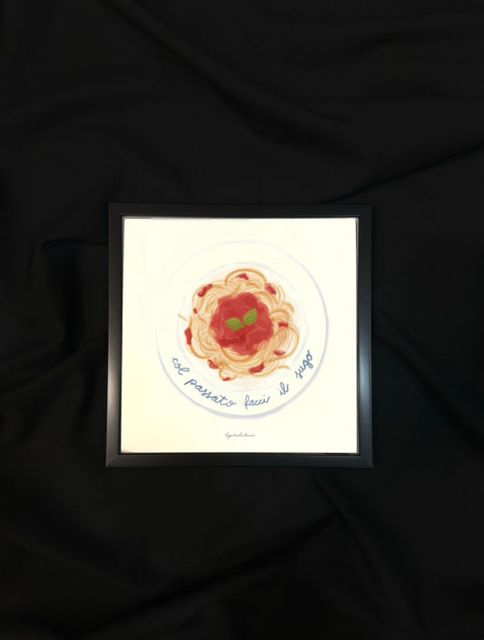 PAST-FOOD - 20x20cm con cornice