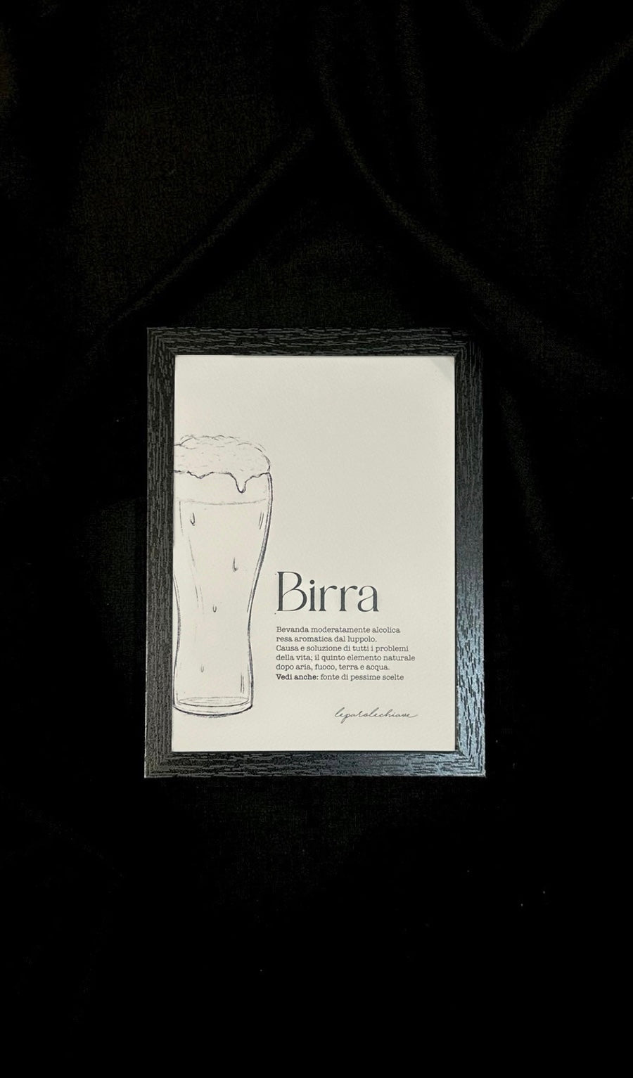 BIRRA - Definizioni - 13x18cm con cornice