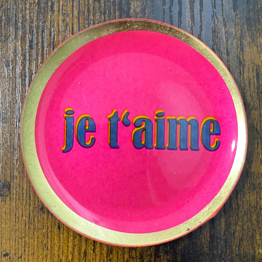 Piattino in vetro - Je t’aime