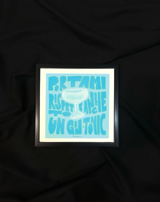 RISPET-TONIC - 20x20cm con cornice