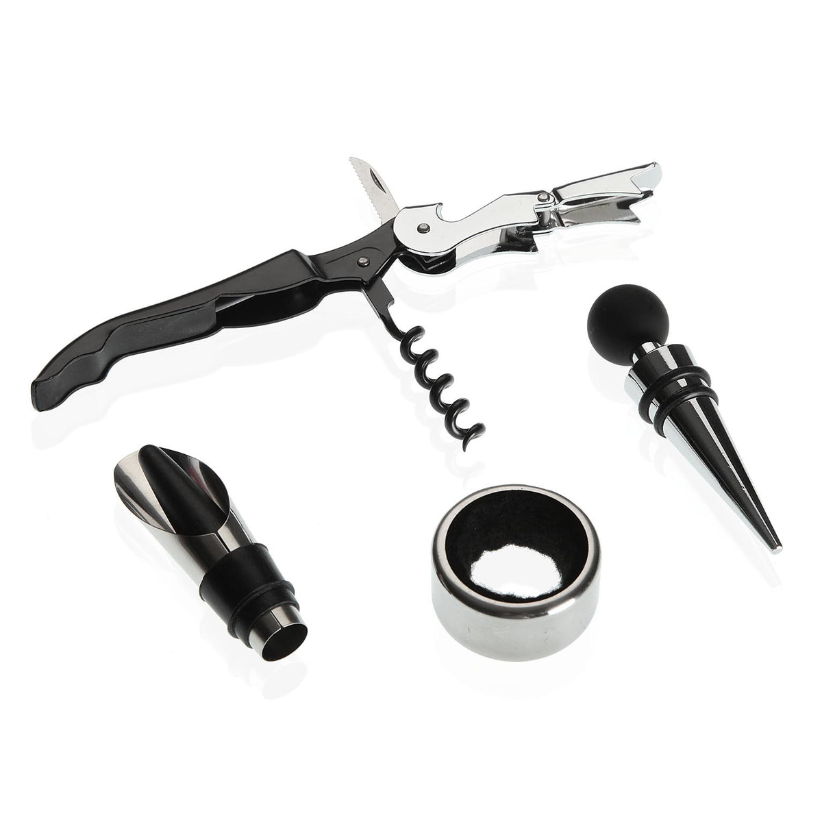 SET 4 ACCESSORI VINO - Con scacchi
